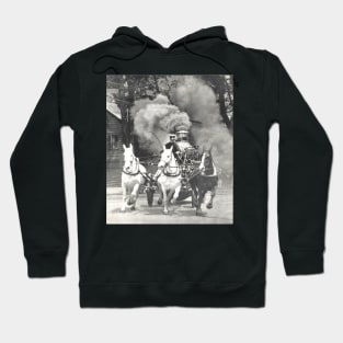 Vintage Steam-Powered Fire Engine Pumper Hoodie